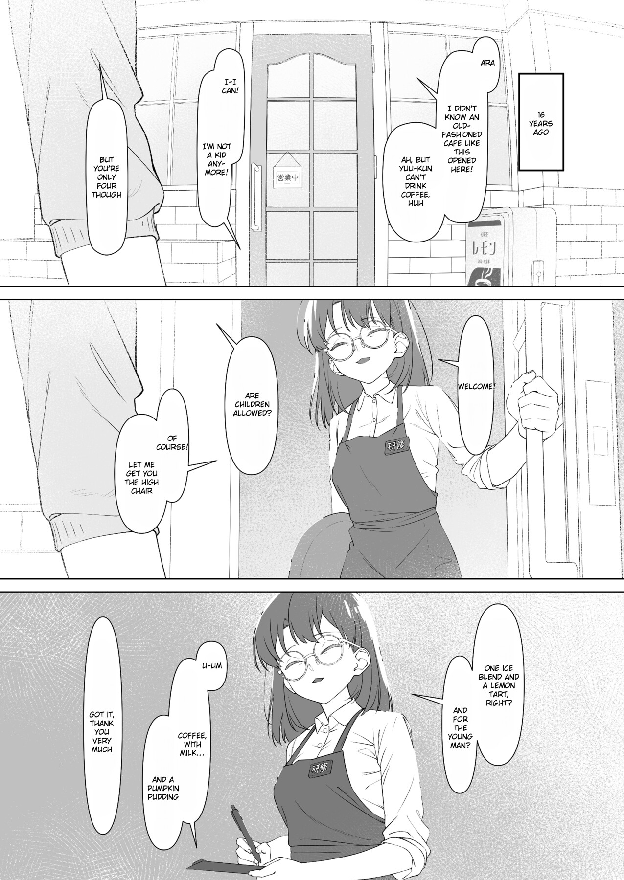 Hentai Manga Comic-My first sexual experience was with the boss of the cafe I'd been going to for 16 years-Read-2